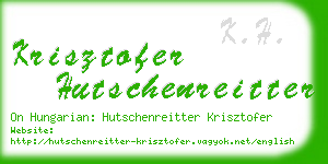 krisztofer hutschenreitter business card